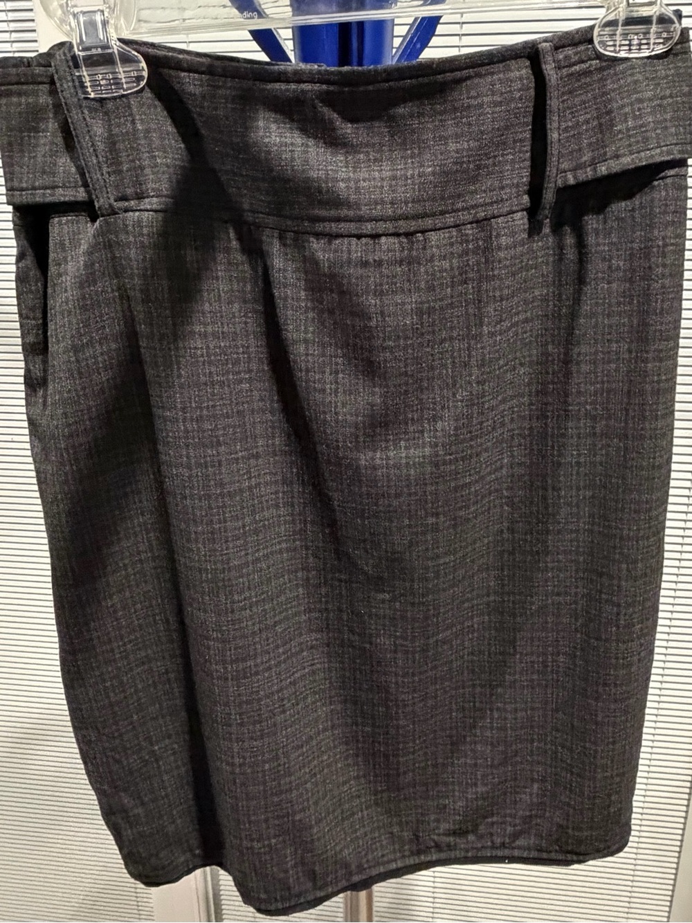 Elie Tahari Gray Textured Pencil Skirt